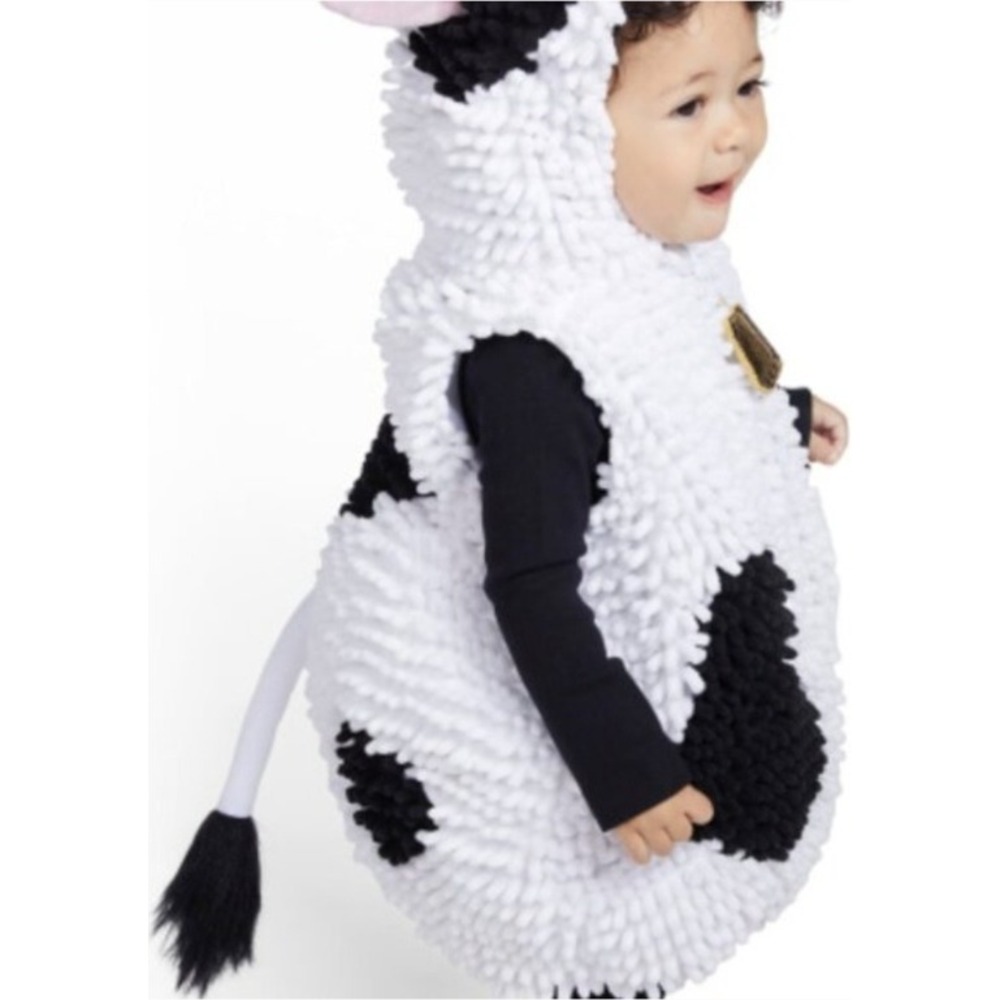 Going Wild Baby Cow Costume Hooded Vest Outfit Infant 6 9 Months Halloween - Picture 3 of 10